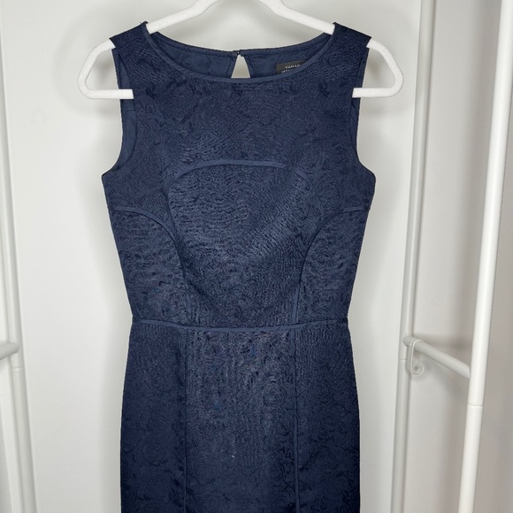 NWOT Tahari ASL Size 2 Navy Dress - Picture 1 of 8